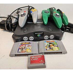 Nintendo 64 N64 Console Bundle + 2 Controllers + Cords + 2 Games | Clean Tested